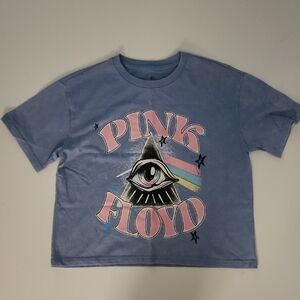 Dreamers Blue Graphic Tee with Pink Accents